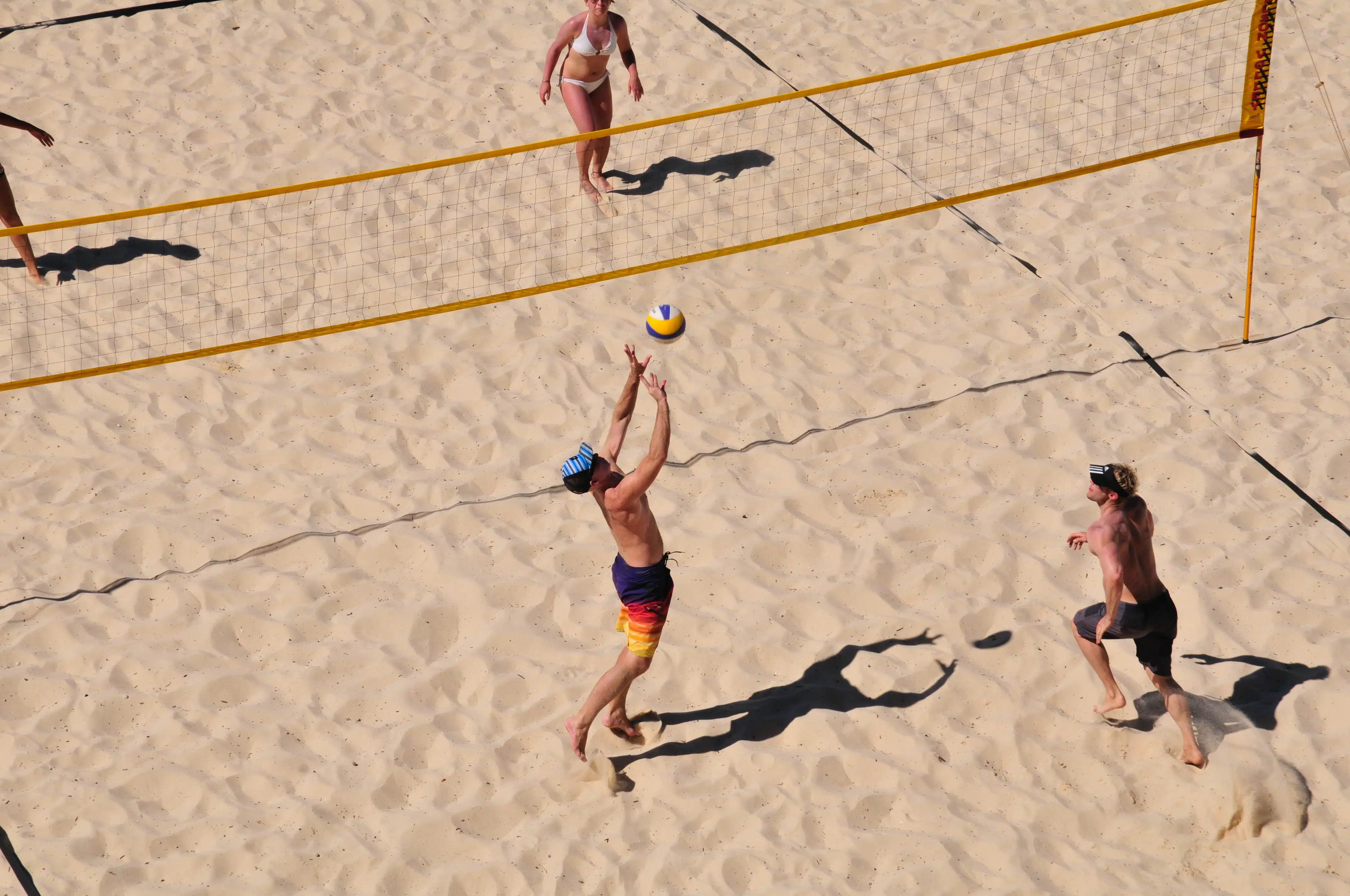 beach volleyball on the beach in mexico