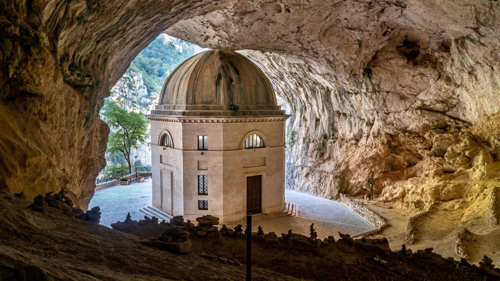 LIST: The 20 Regions and 107 Provinces Italy (2026) 36 An ancient church in a cave, il tempio del valadier, the valadier's temple in Ancona.