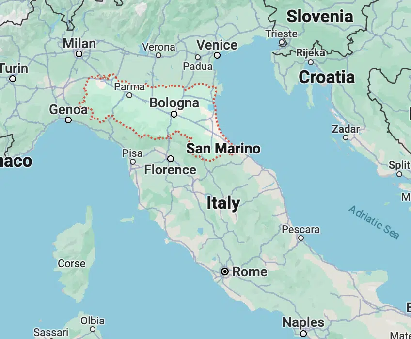 Emilia Romagna Map