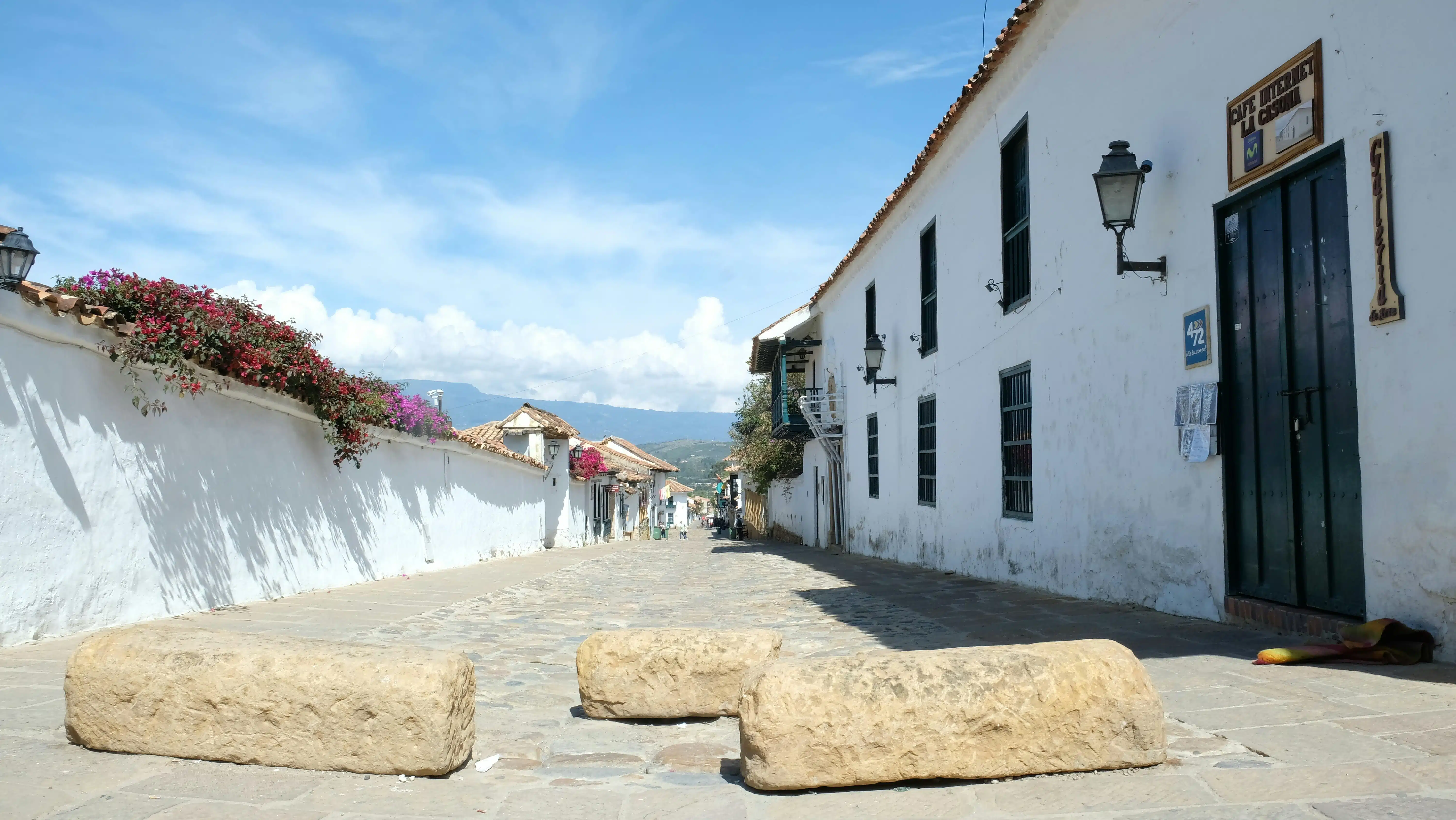 Cobblestone streets in Villa de leyva