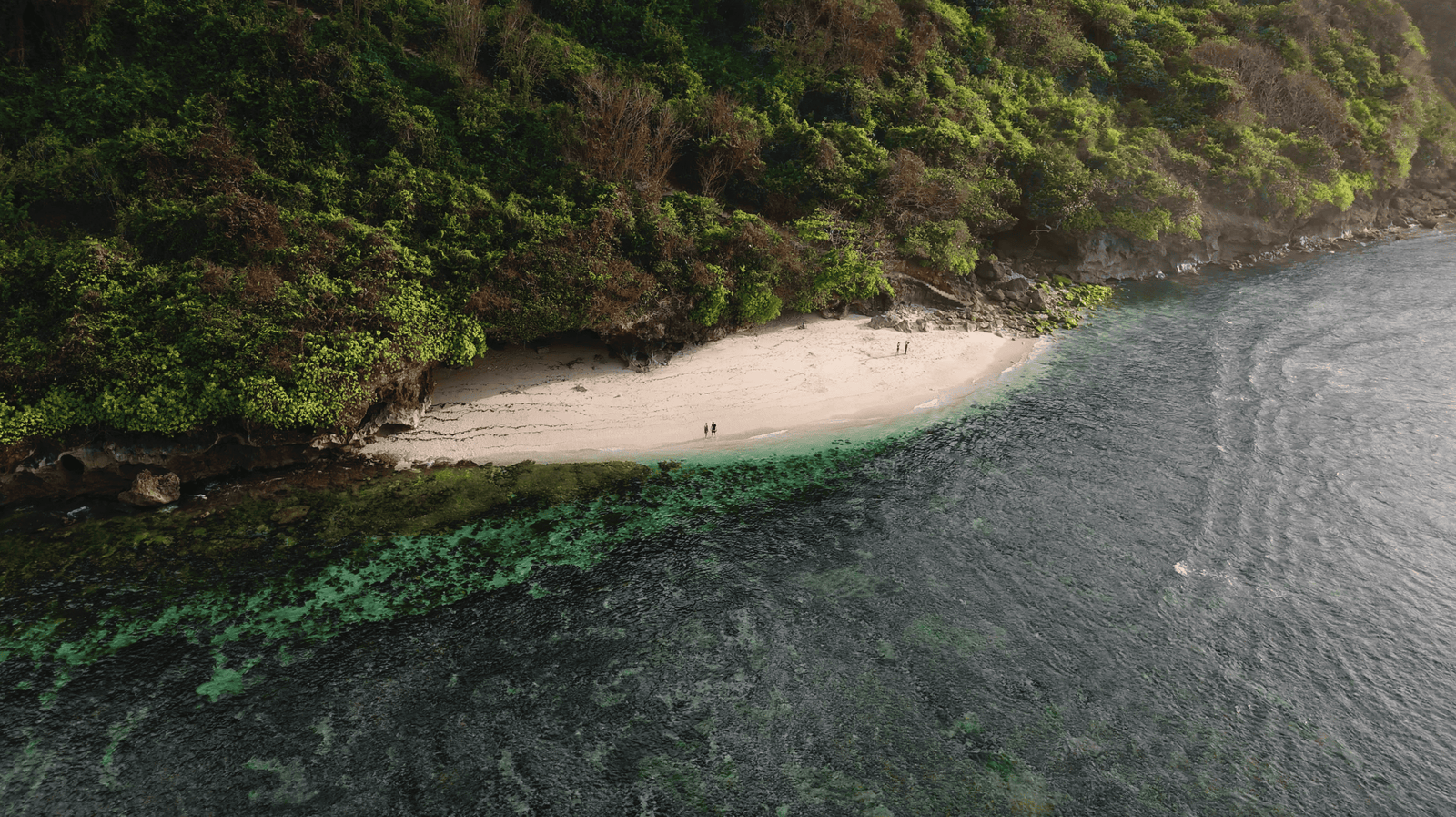 Top 25 Uluwatu Beaches (Complete guide) Bali 2026 8 Green bowl beach with Tropical Ocean in Bali Aerial View of Green Bowl Beach with Morning Light