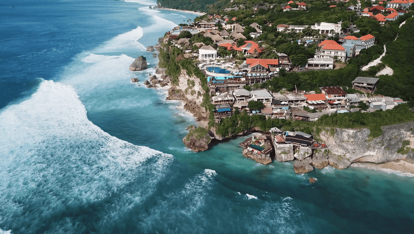 Complete Guide to Suluban Beach (in 2026) 7 Aerial view of Suluban Beach