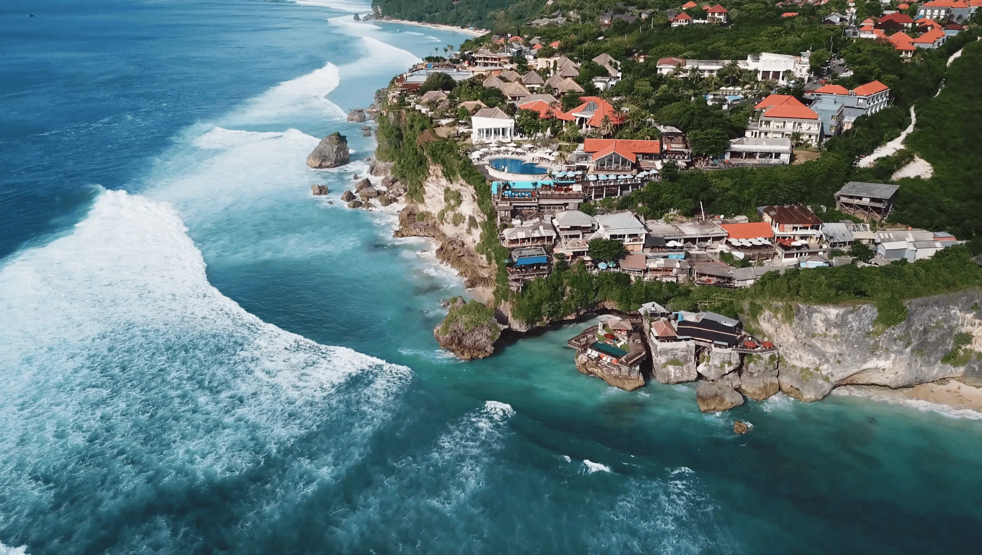 Aerial view of Suluban Beach