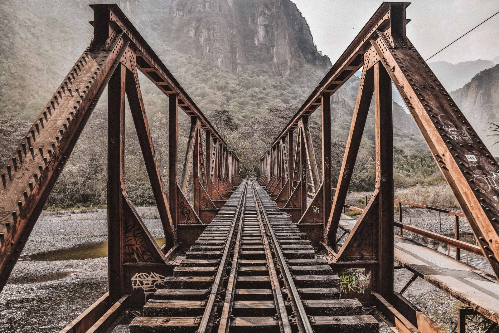 6 Reasons To Hike The Inca Trail In Peru 8 Walking over the train tracks to reach the Machu Picchu Mountain