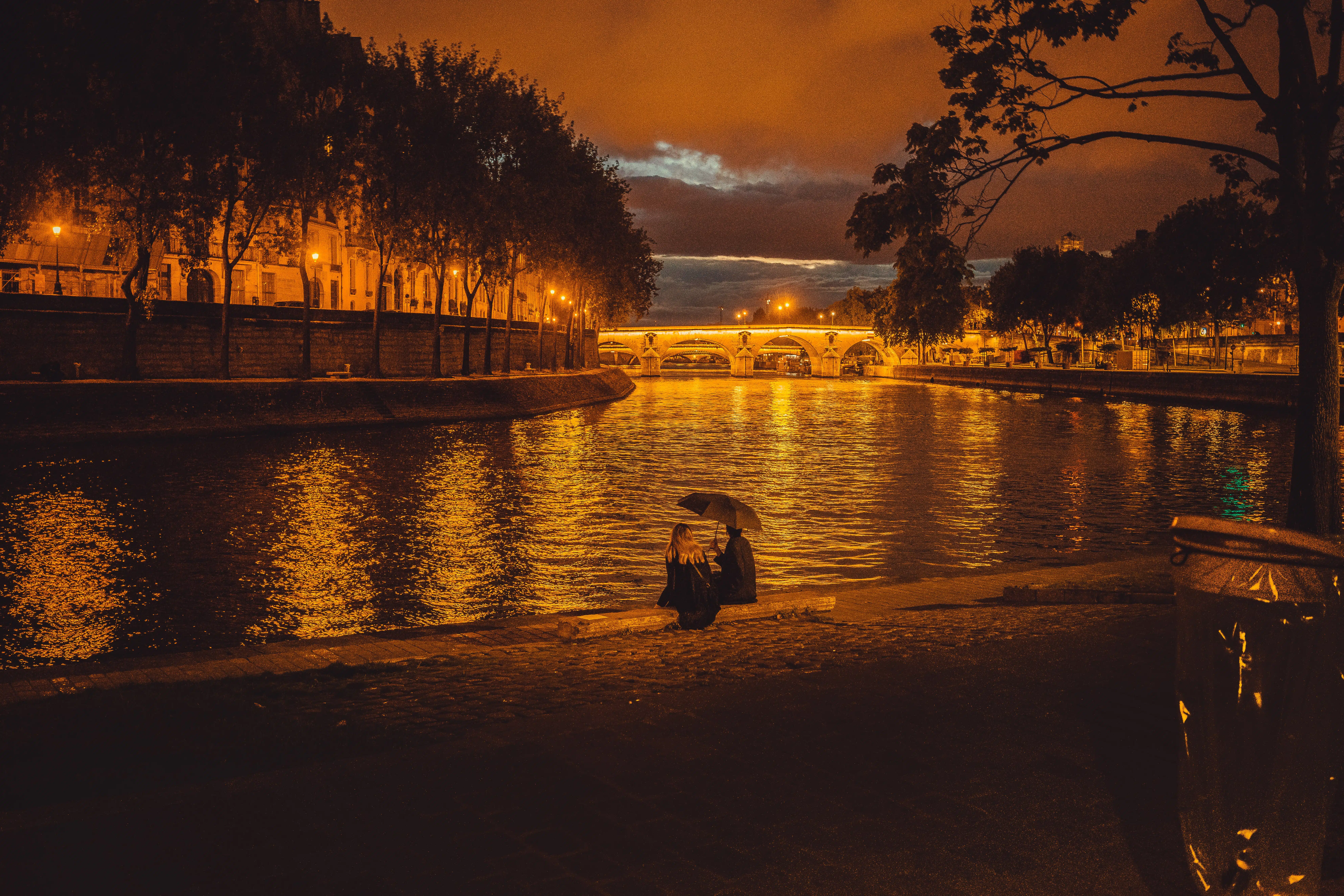 Sitting along the Seine