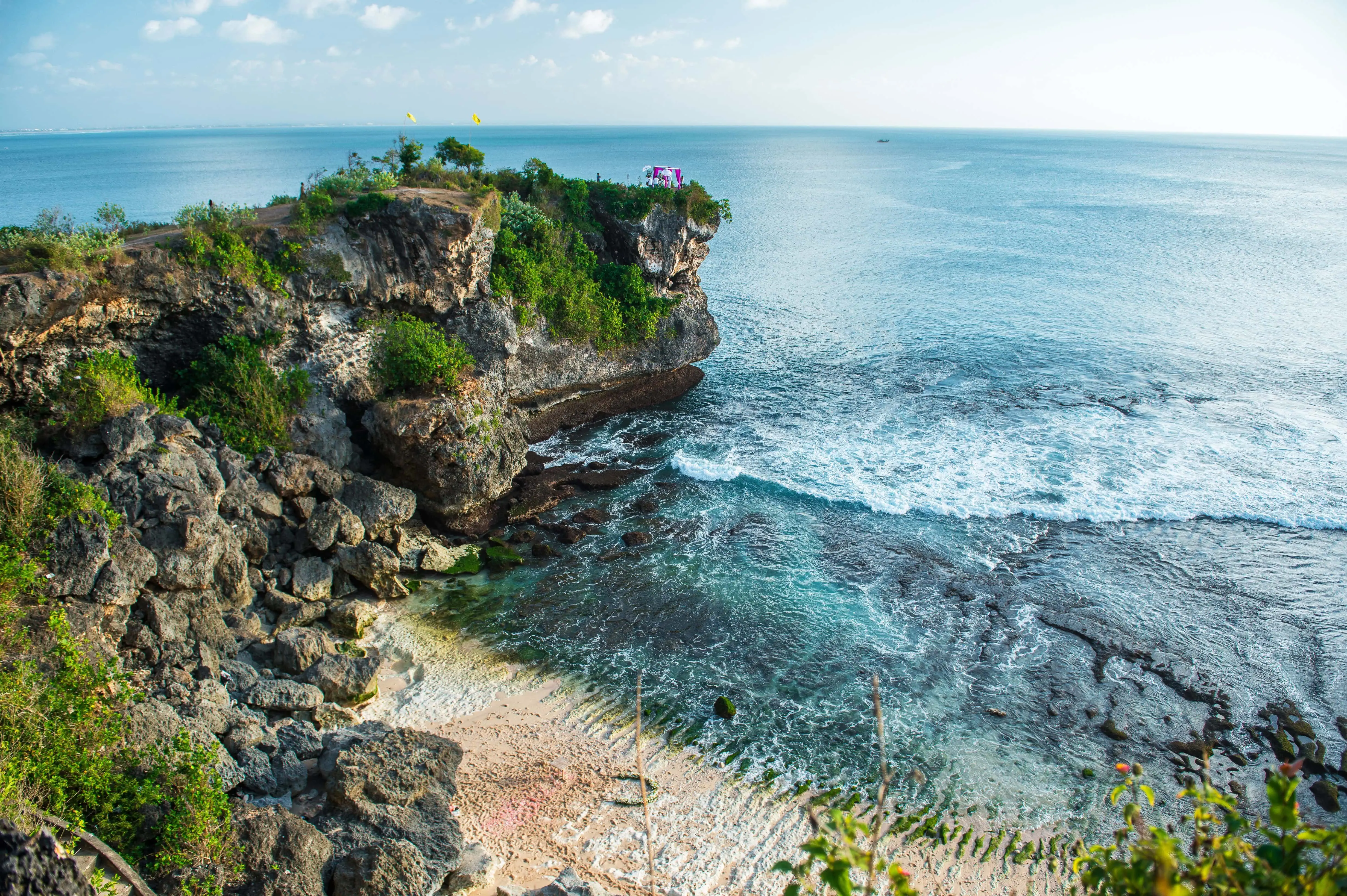 Beautiful descent to the beach in Bali