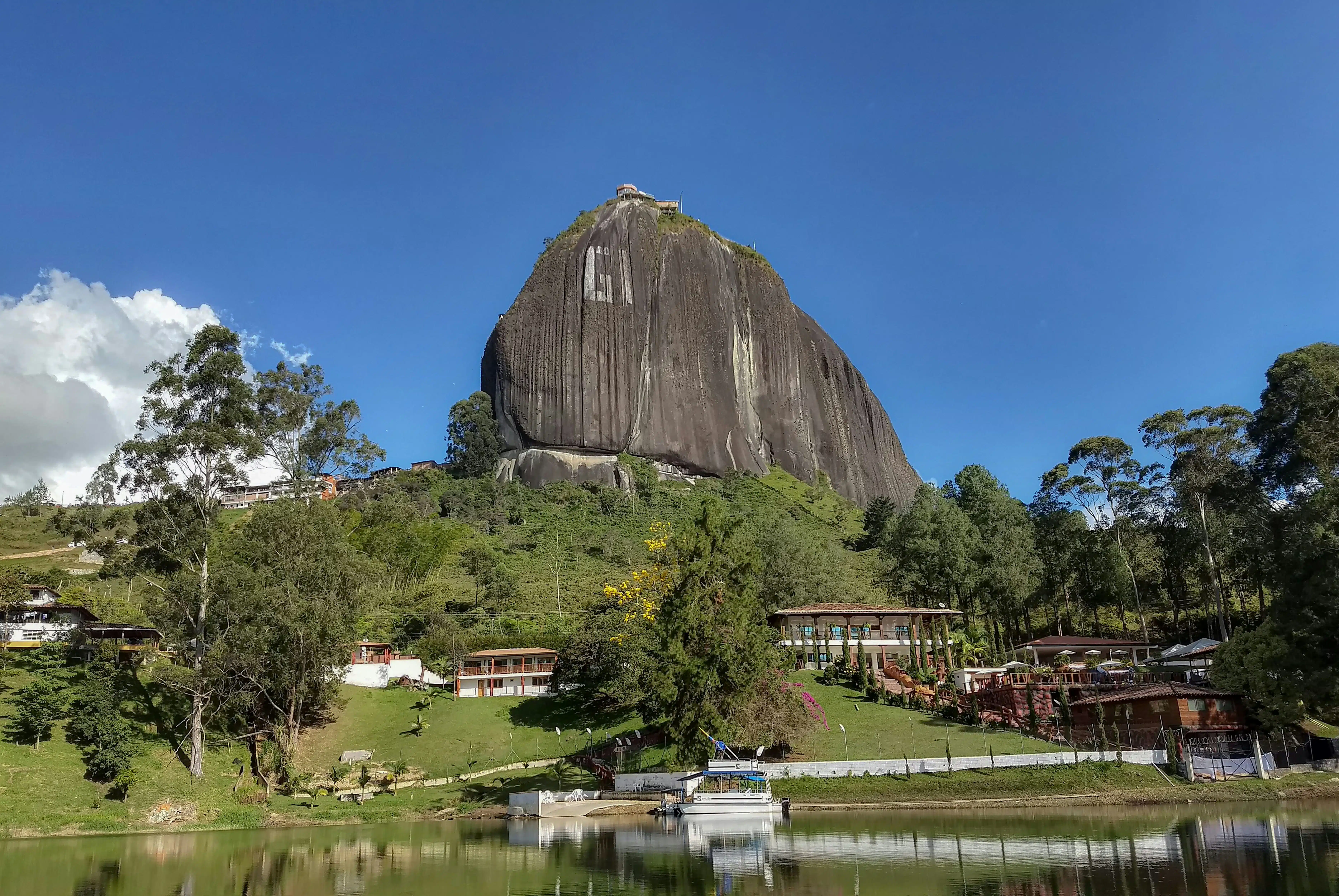 Guatape with a view over Piedra Del Penol.