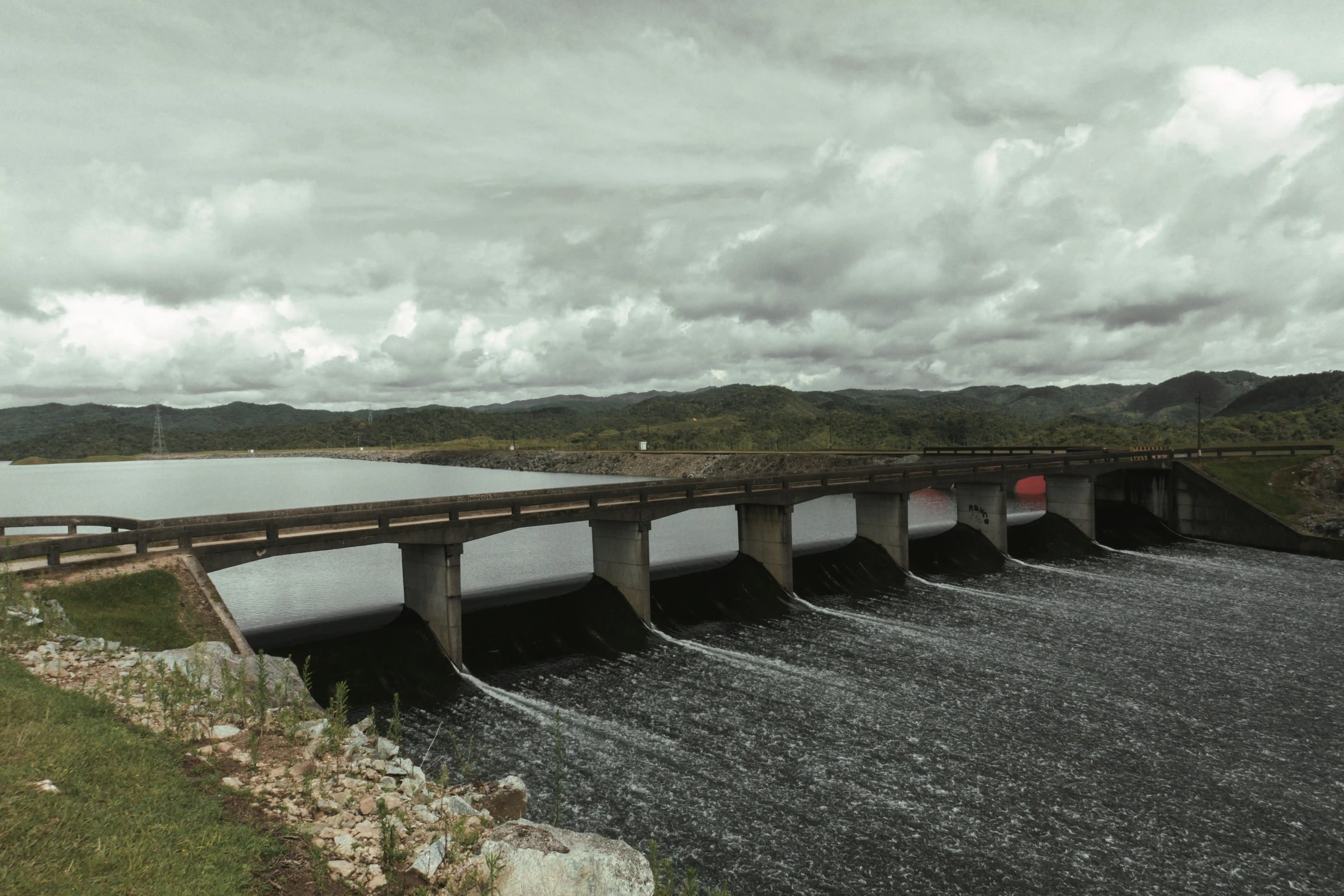 The big hydroelectric dam that flooded the area and displaced many people.