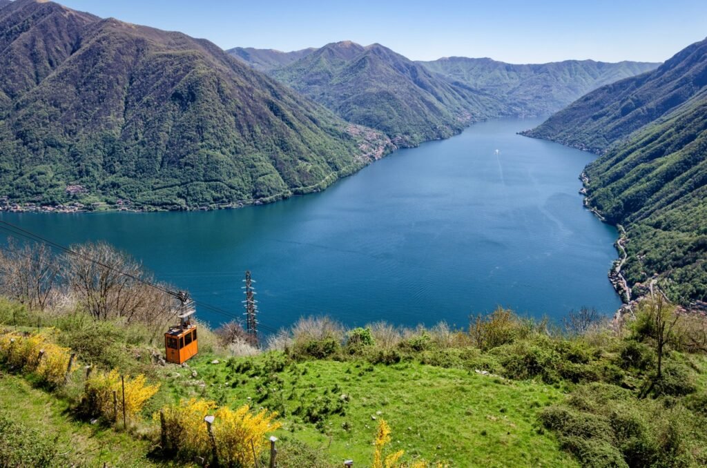 Map of Lake Como (Best Towns, Hotels & How to Plan Your Trip) 21 Cable car from Argegno into the mountains.