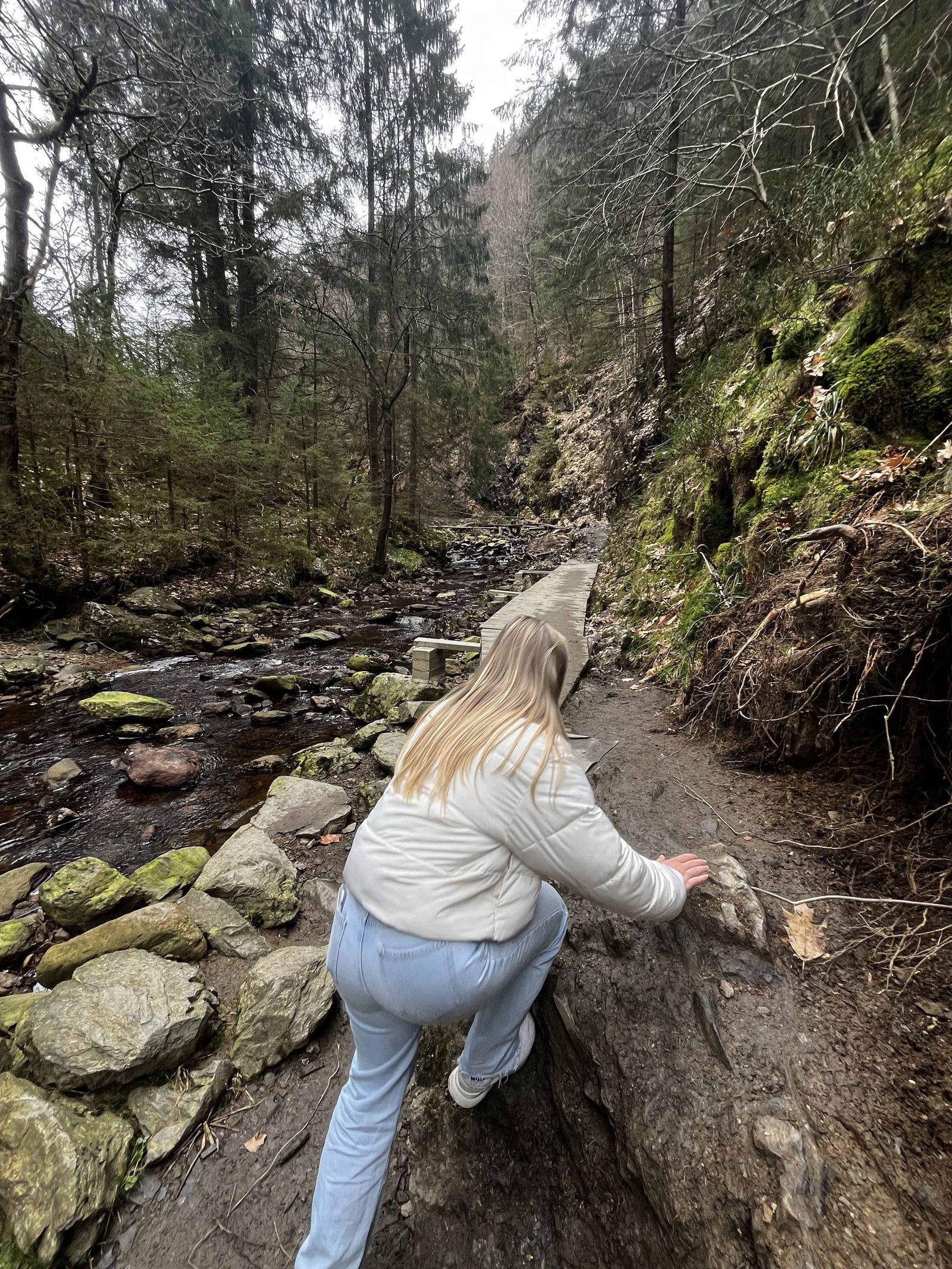 Le Canyon des Trôs Marets, 5km: Review of our Hike in Malmedy 6 Climbing next to the river