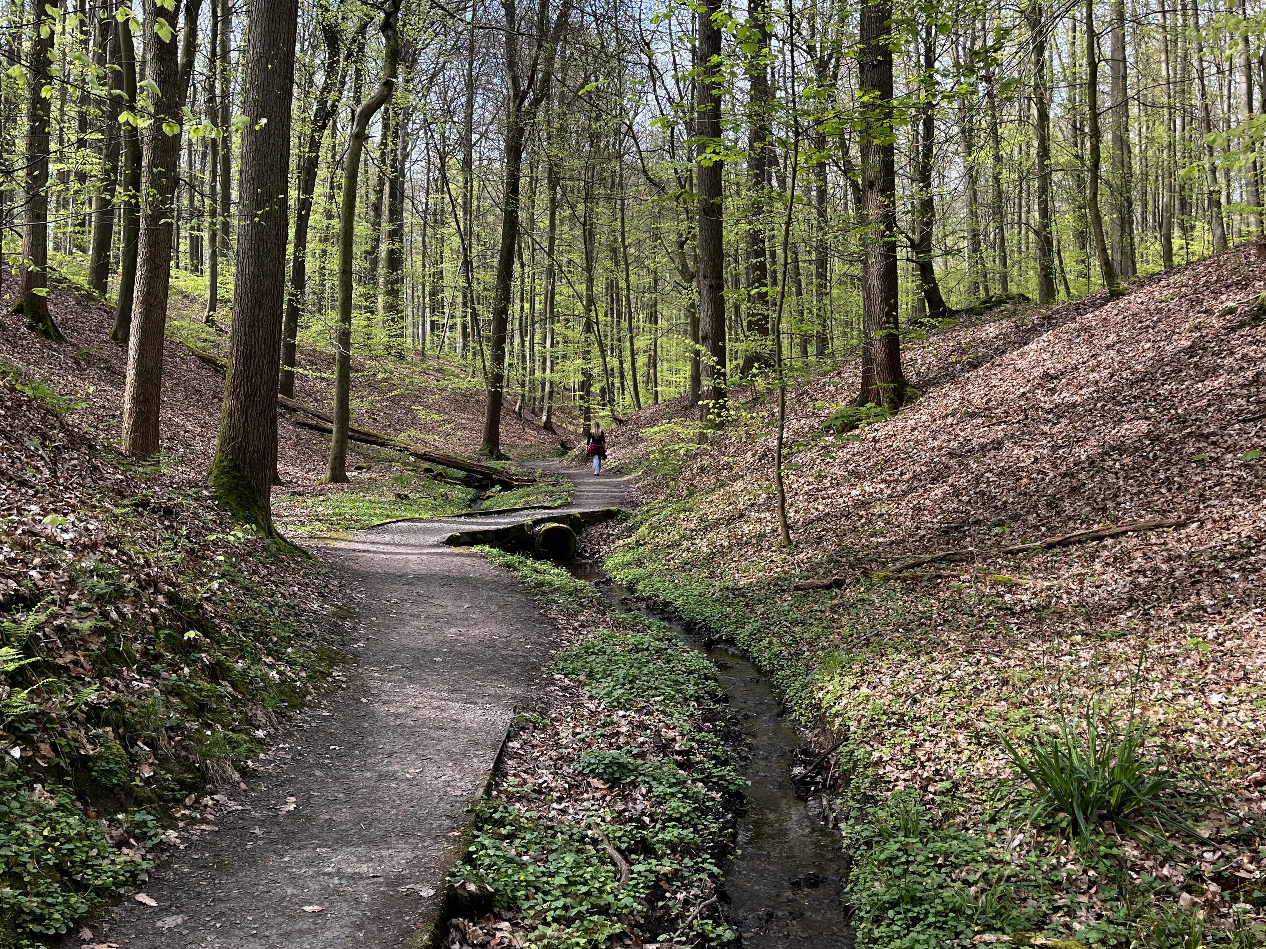 Next to a mini river. Very peaceful!