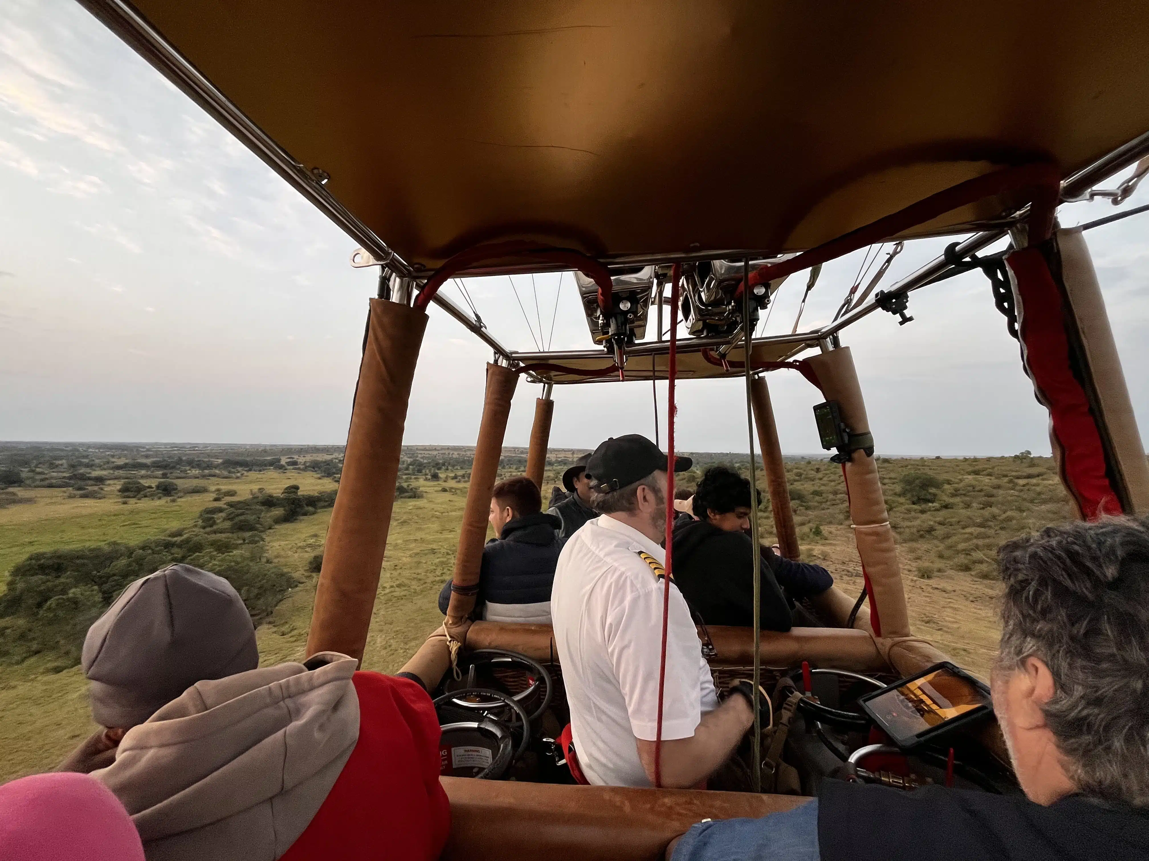 How the hot air balloon like from the inside