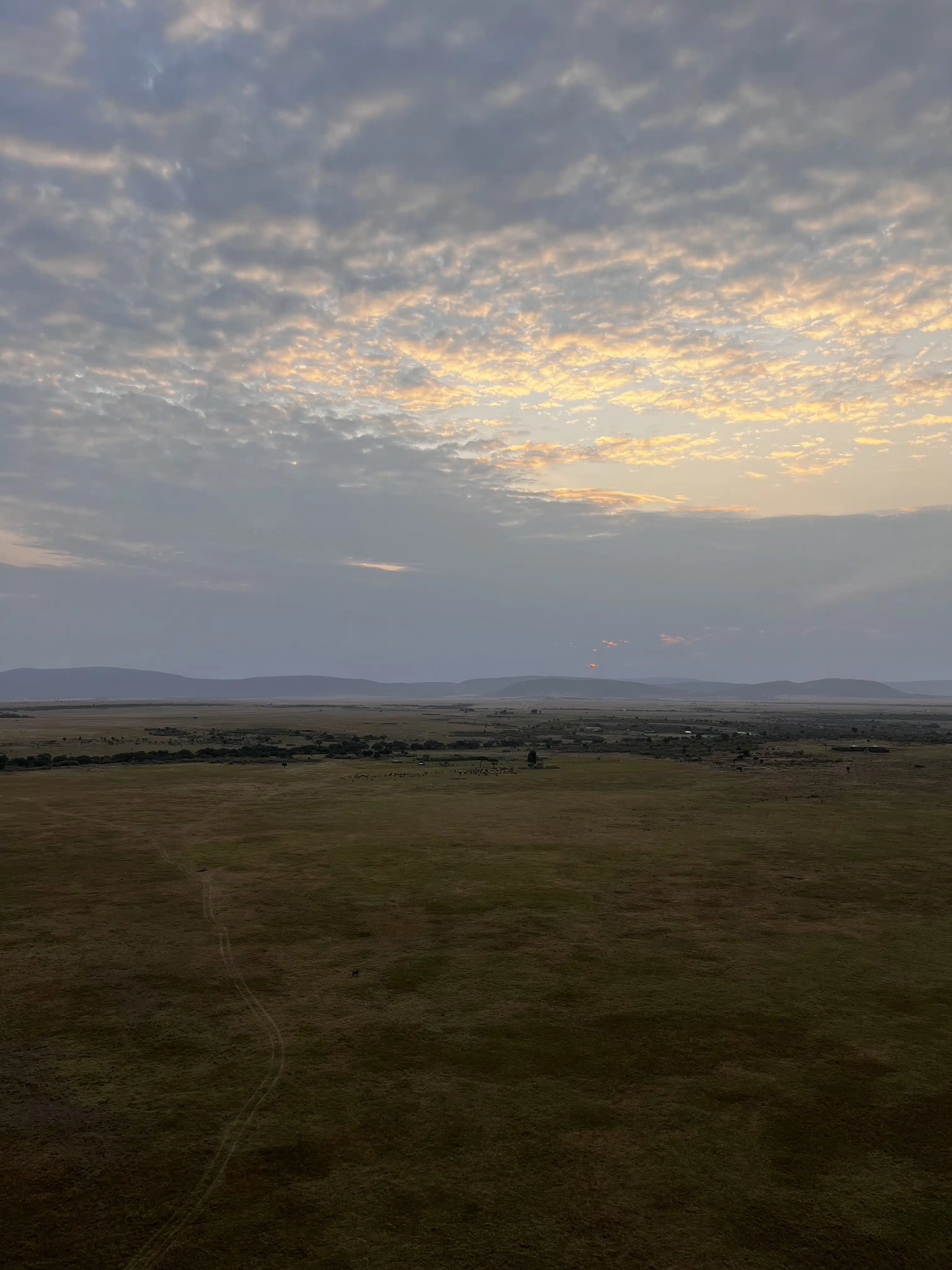 High above the Maasai Mara plains