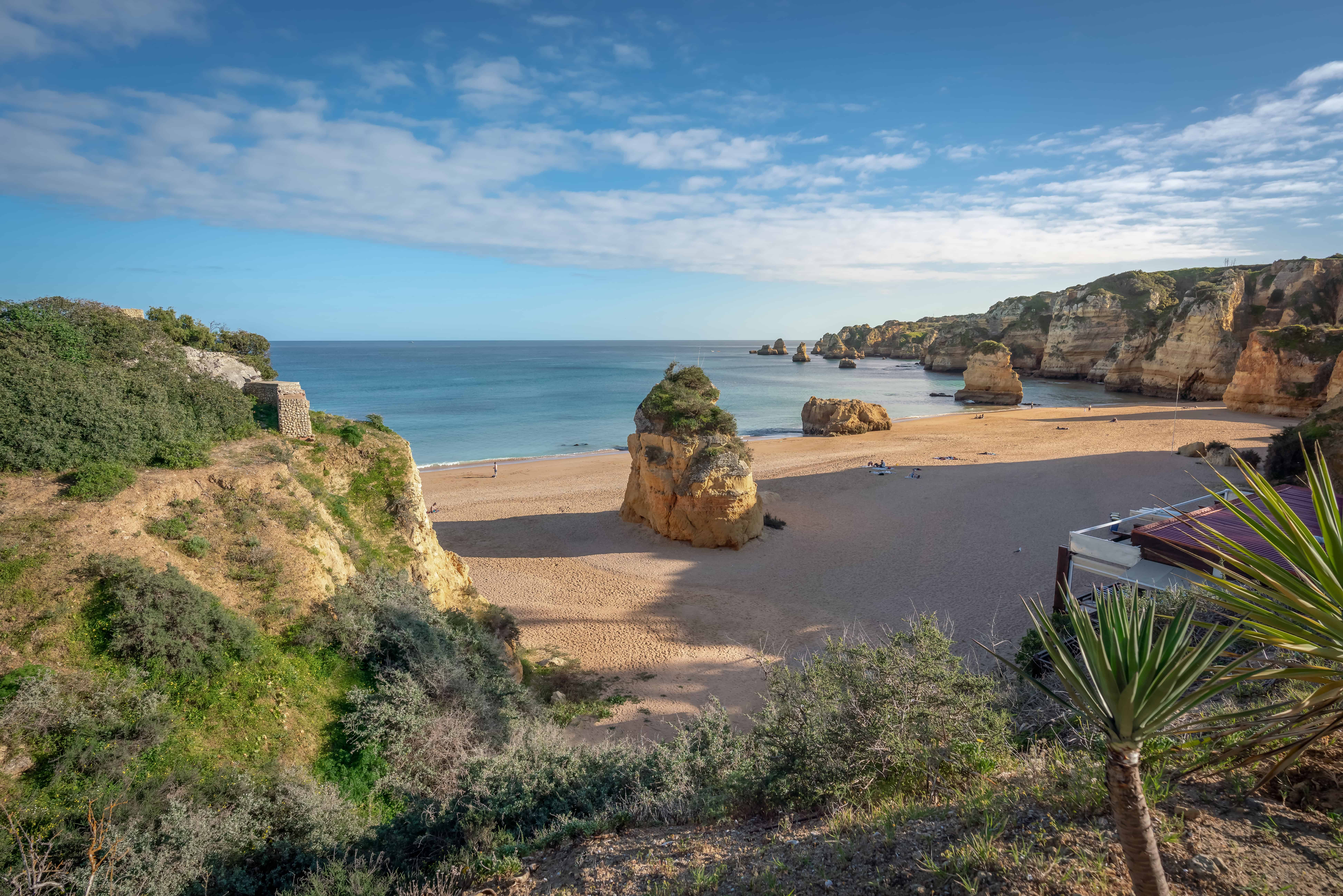 Aerial view of Praia dona Ana Beach