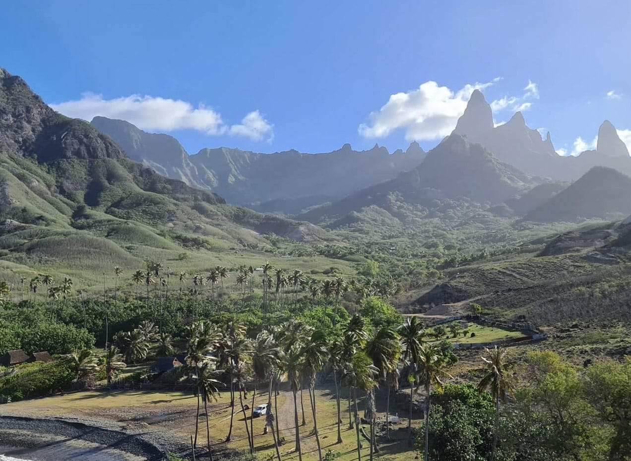 Ua Pou Marquesas Islands: A Full Guide For First-Timers 2 a landscape with mountains and trees in Ua Pau