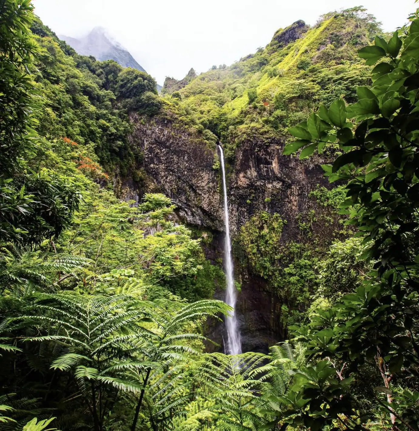 Fautaua Valley Waterfall