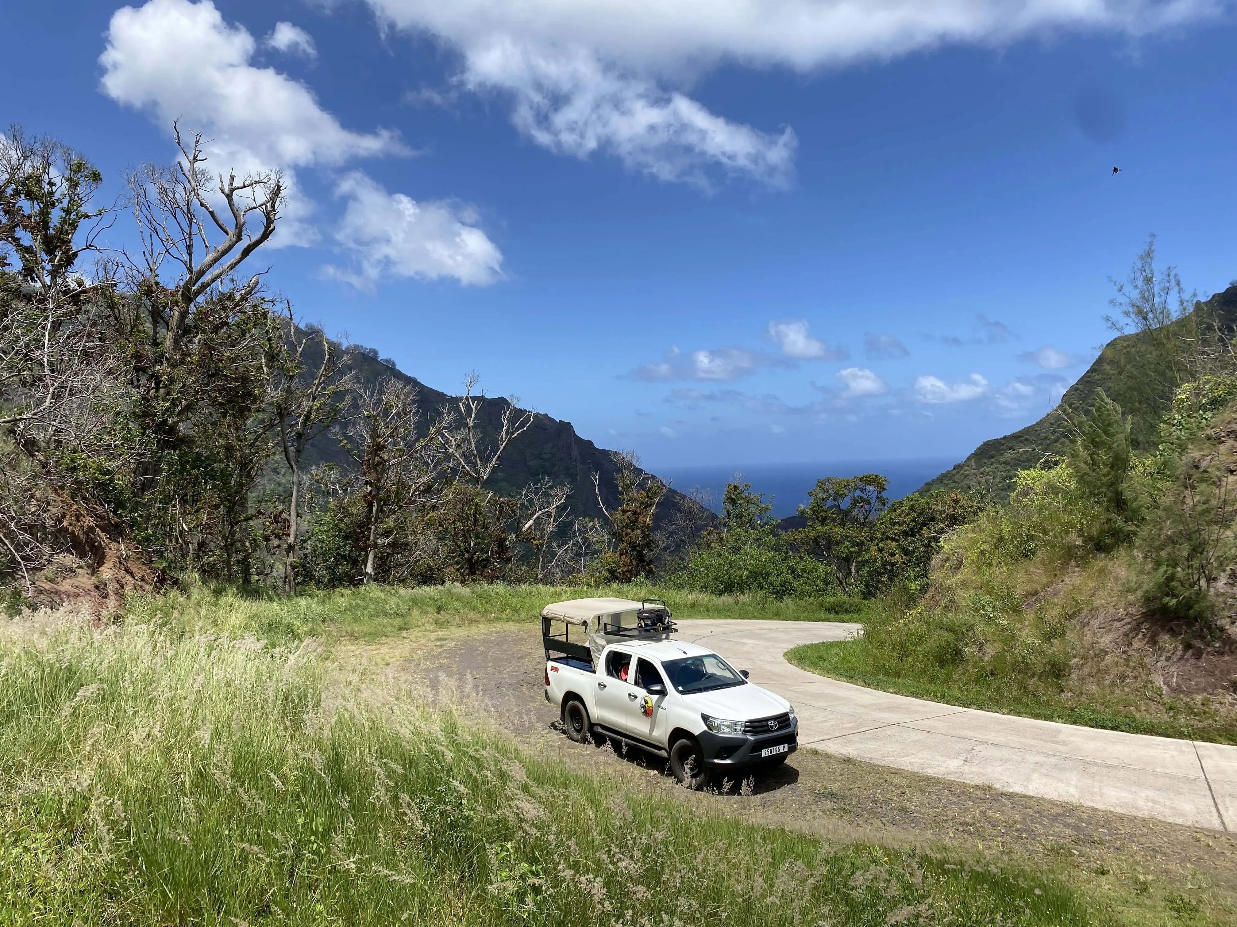 4x4 in the mountains on Hiva Oa Island