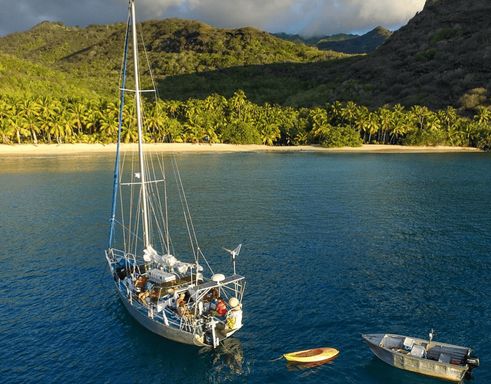 Makatea Island: The Complete Travel Guide (With Map)! 1 Sailing boat docked at makatea island.