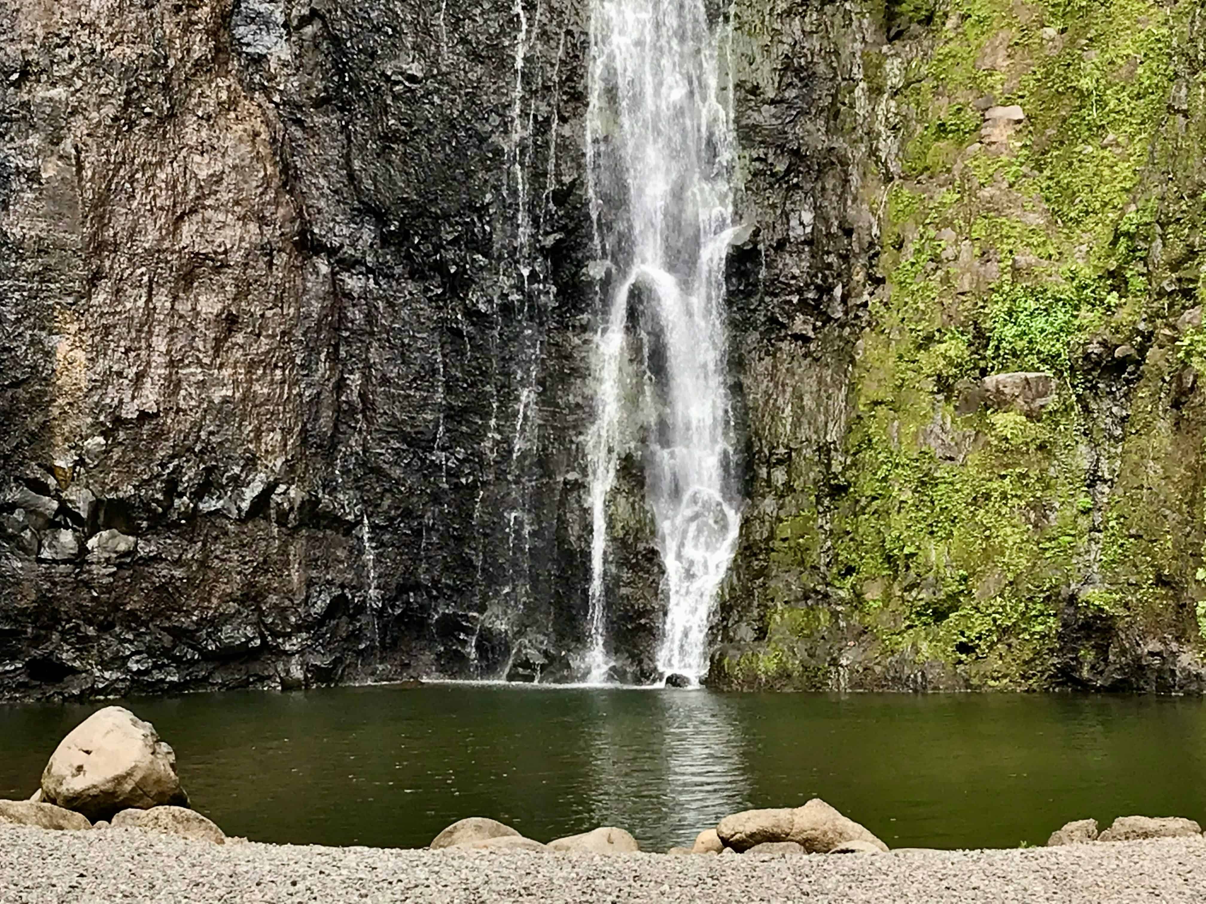 Waterfall in Tahiti.