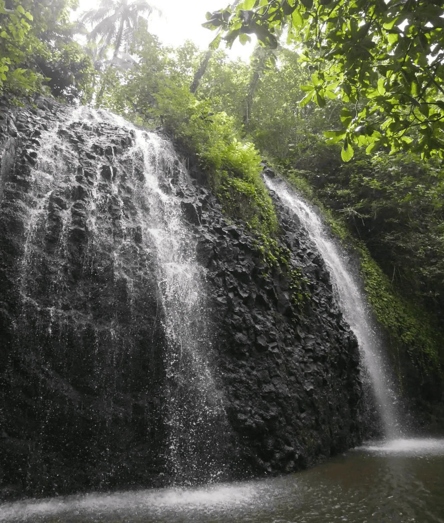 2 twin waterfalls Vaihi as one of the best hiking in Tahiti opportunities