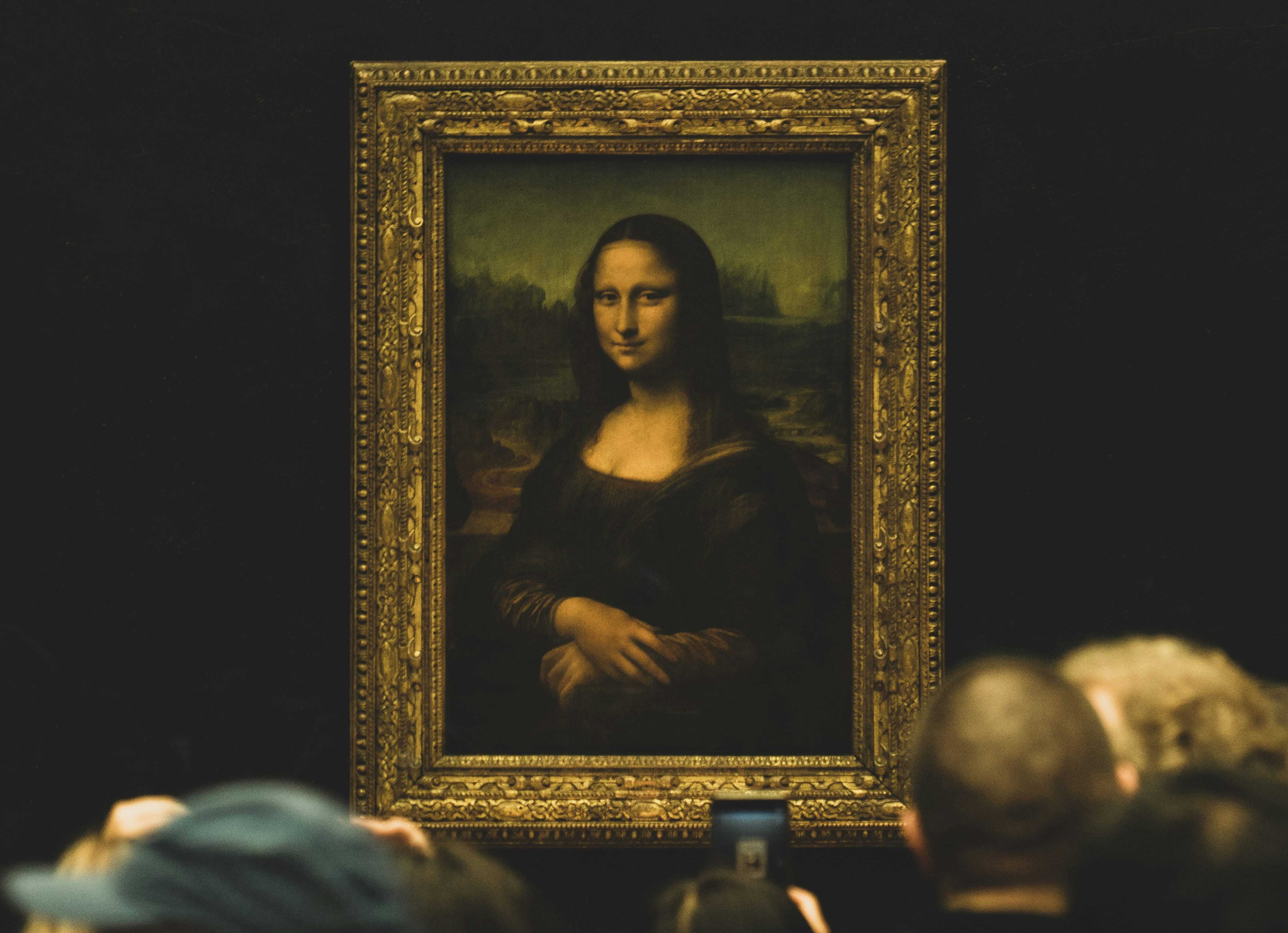 Mona Lisa inside the Louvre