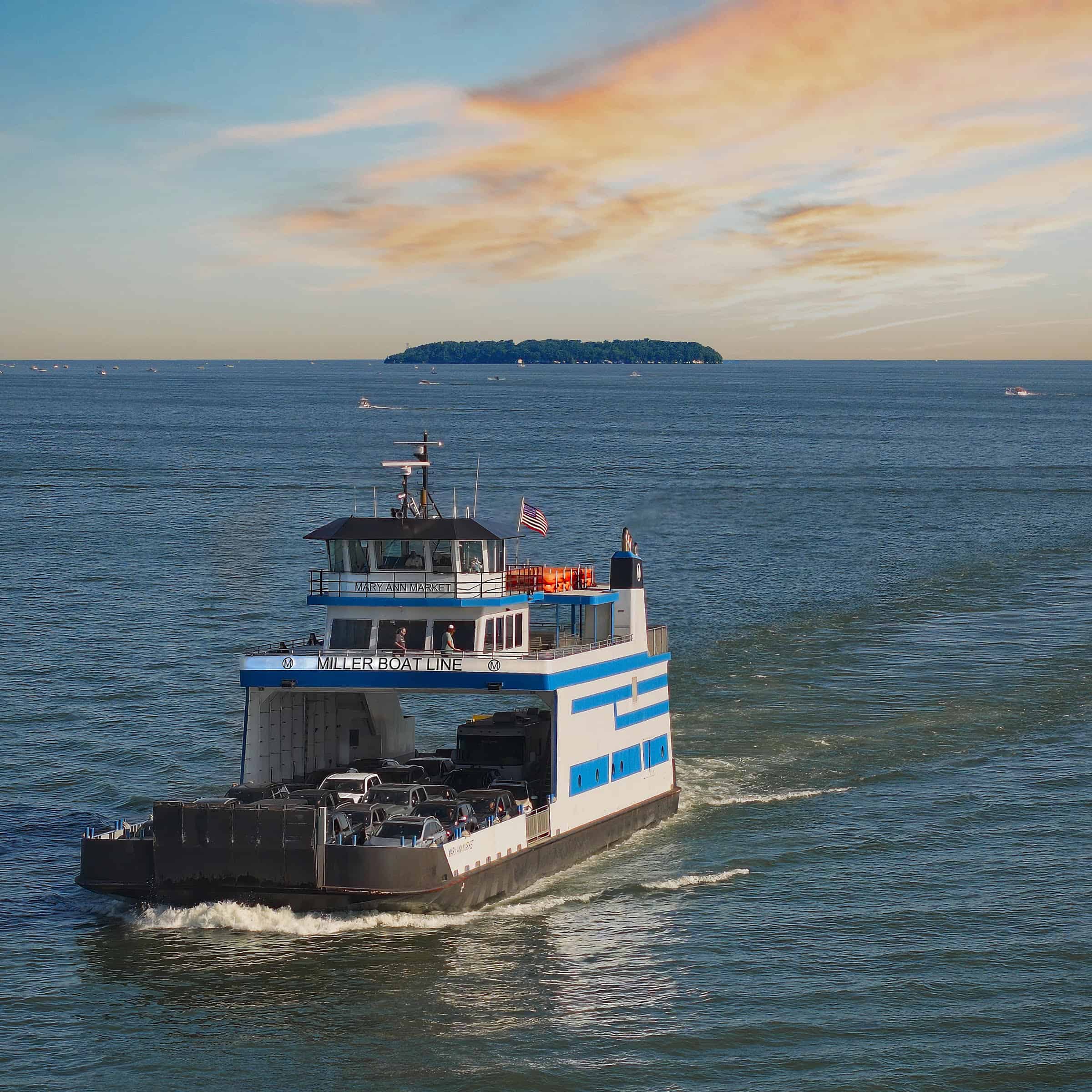 Miller Ferry boat at sunset