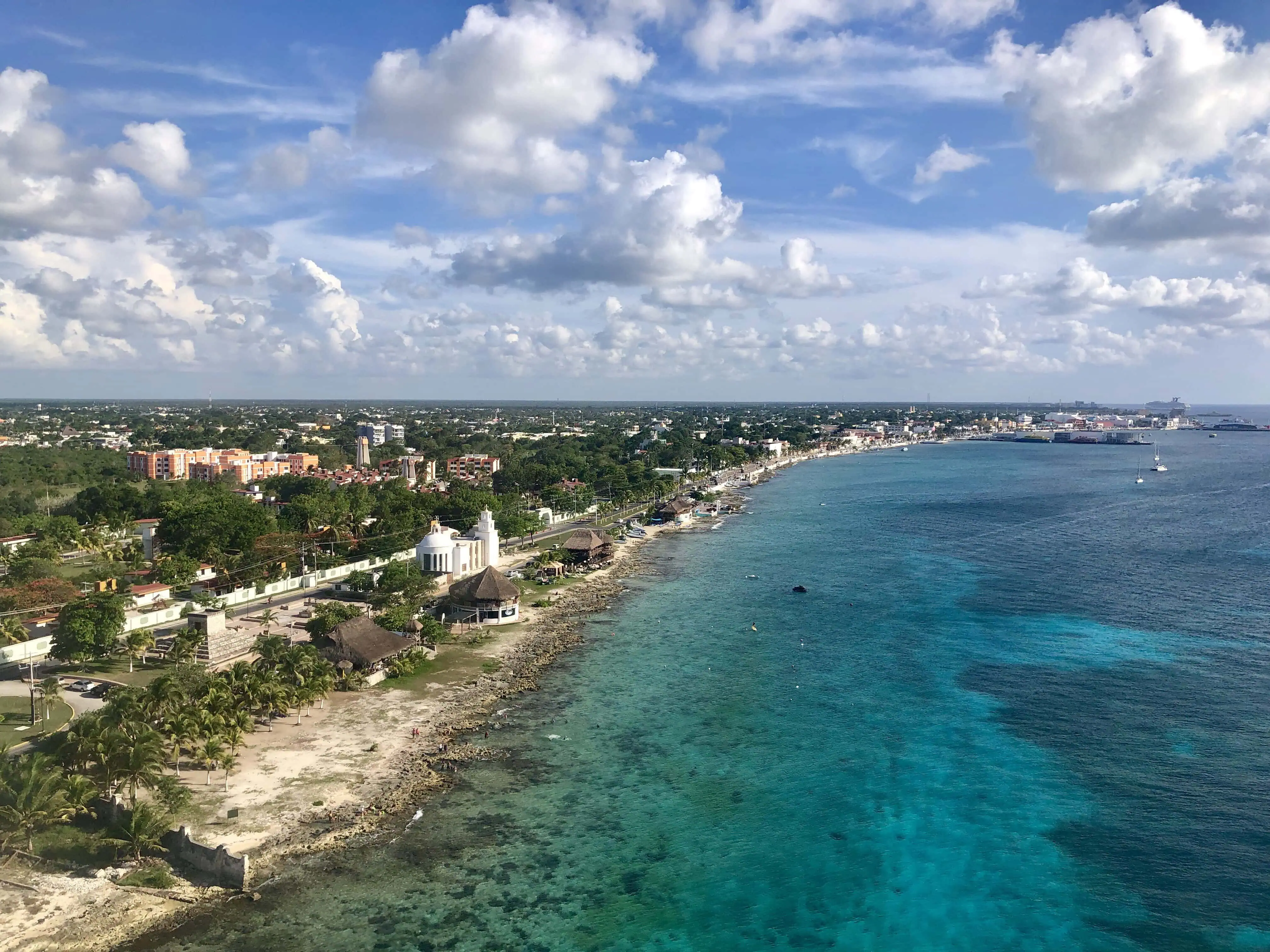 Cozumel shoreline.