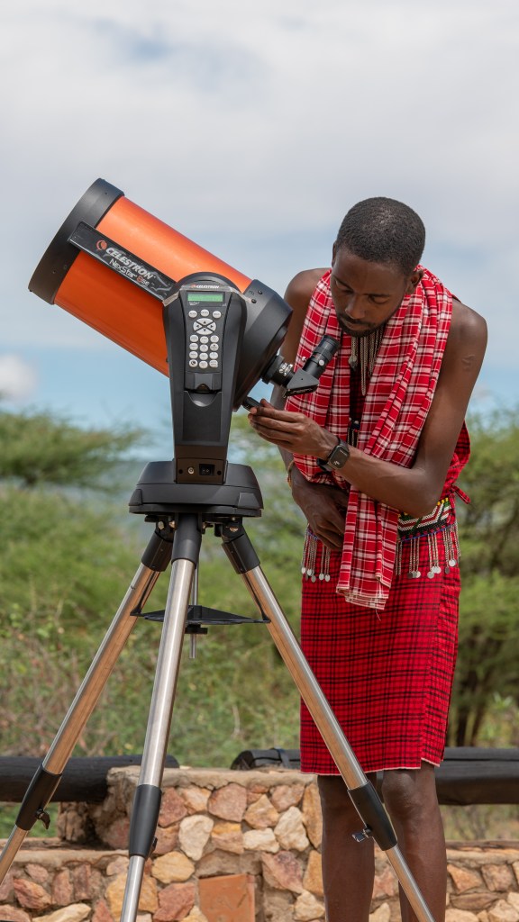 Setup for viewing the stars at night