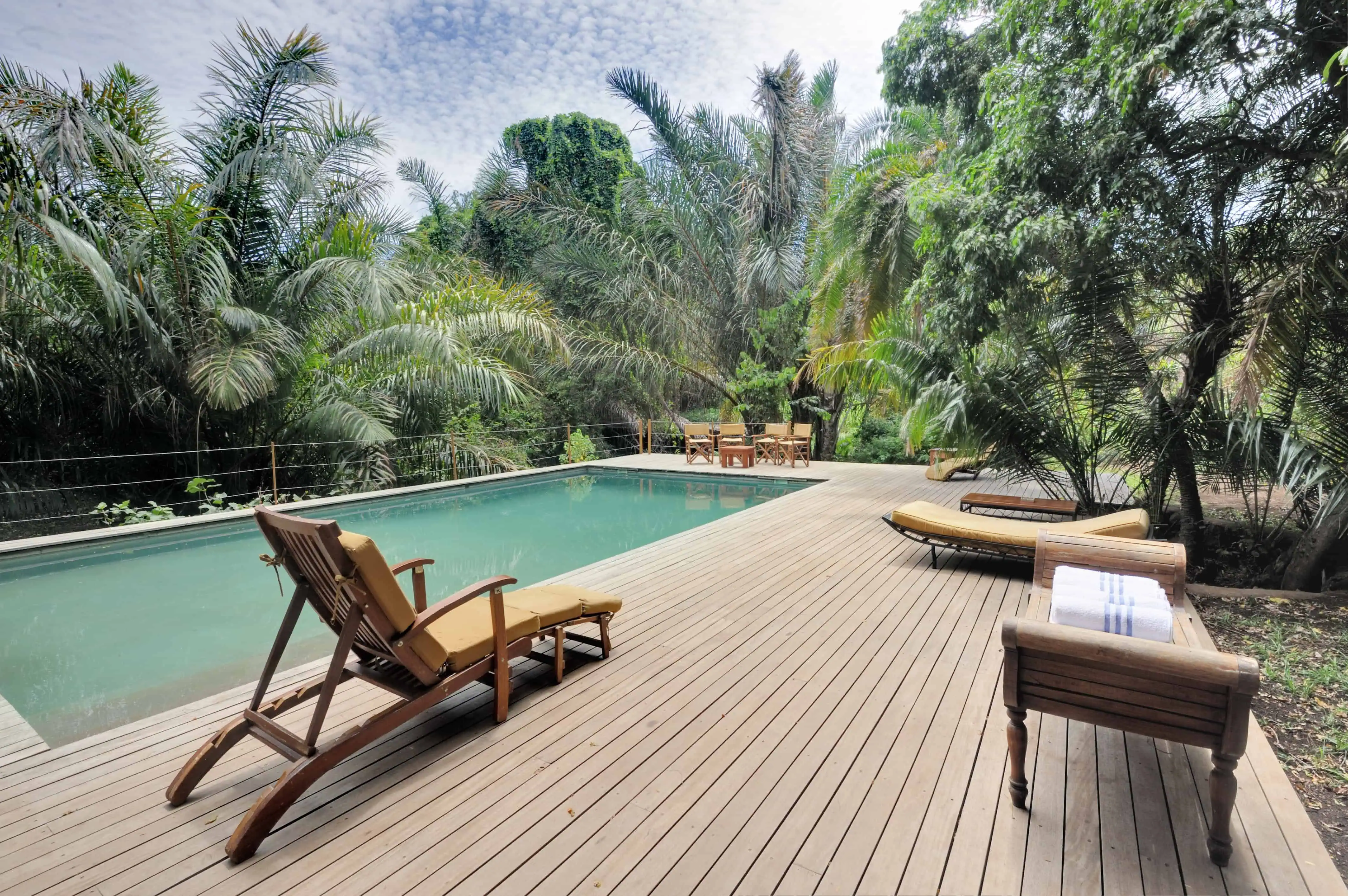 The amazing pool at Rhino River Camp