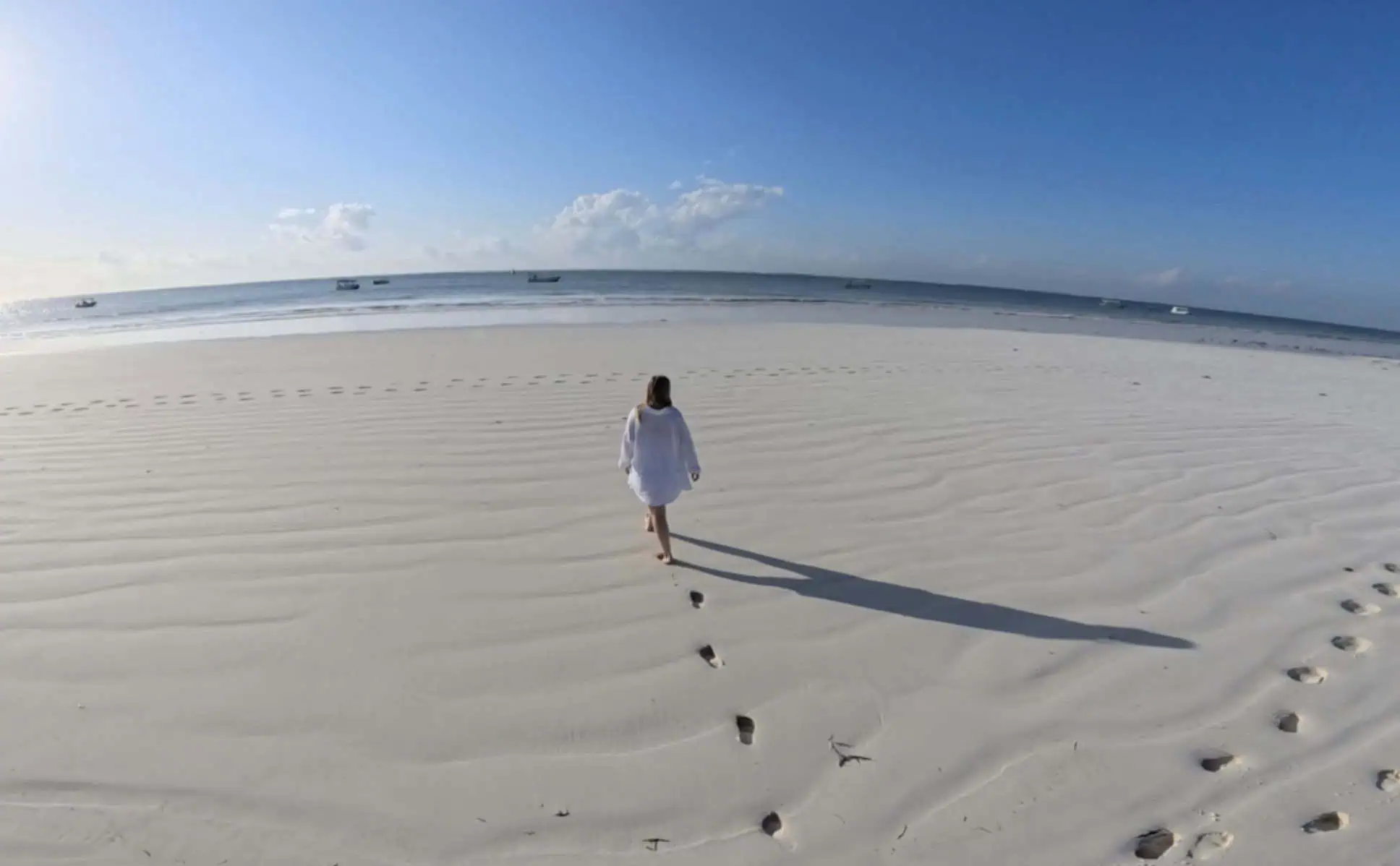 Diani Beach feels magical with its white sand!