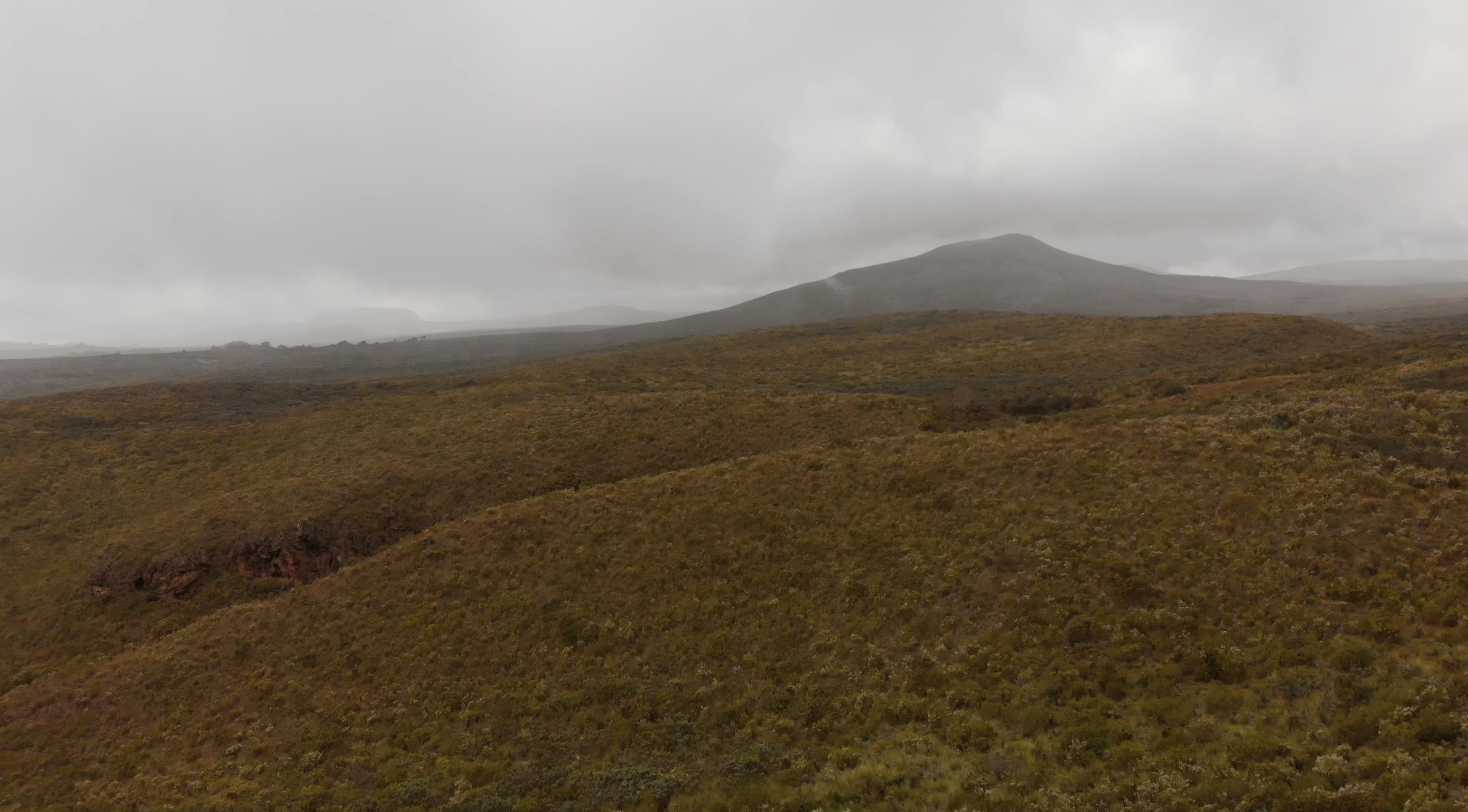 Wide open areas on a mountain