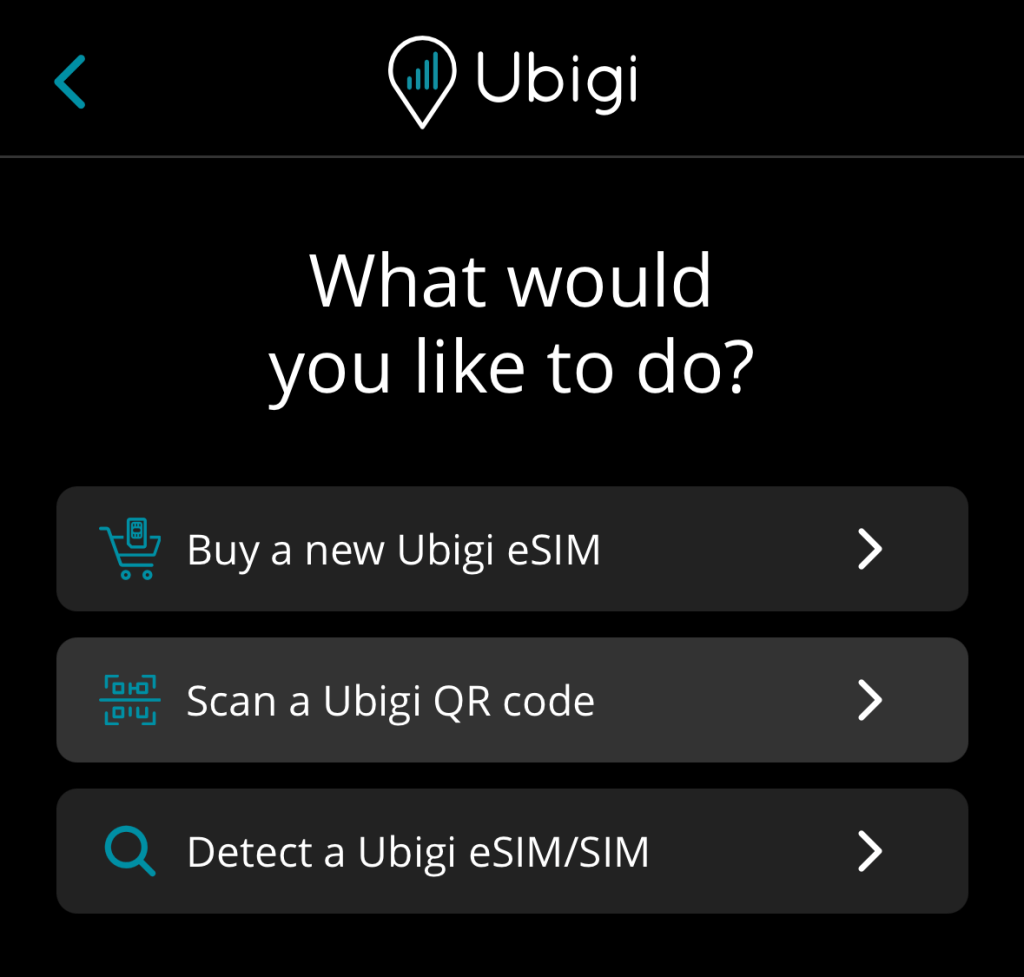 Installing an Ubigi eSIM