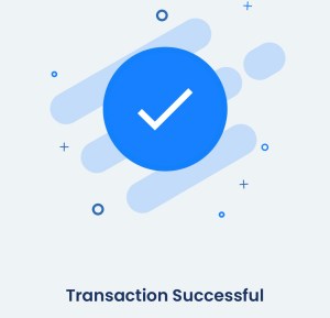 Successful transaction from the GigSky app