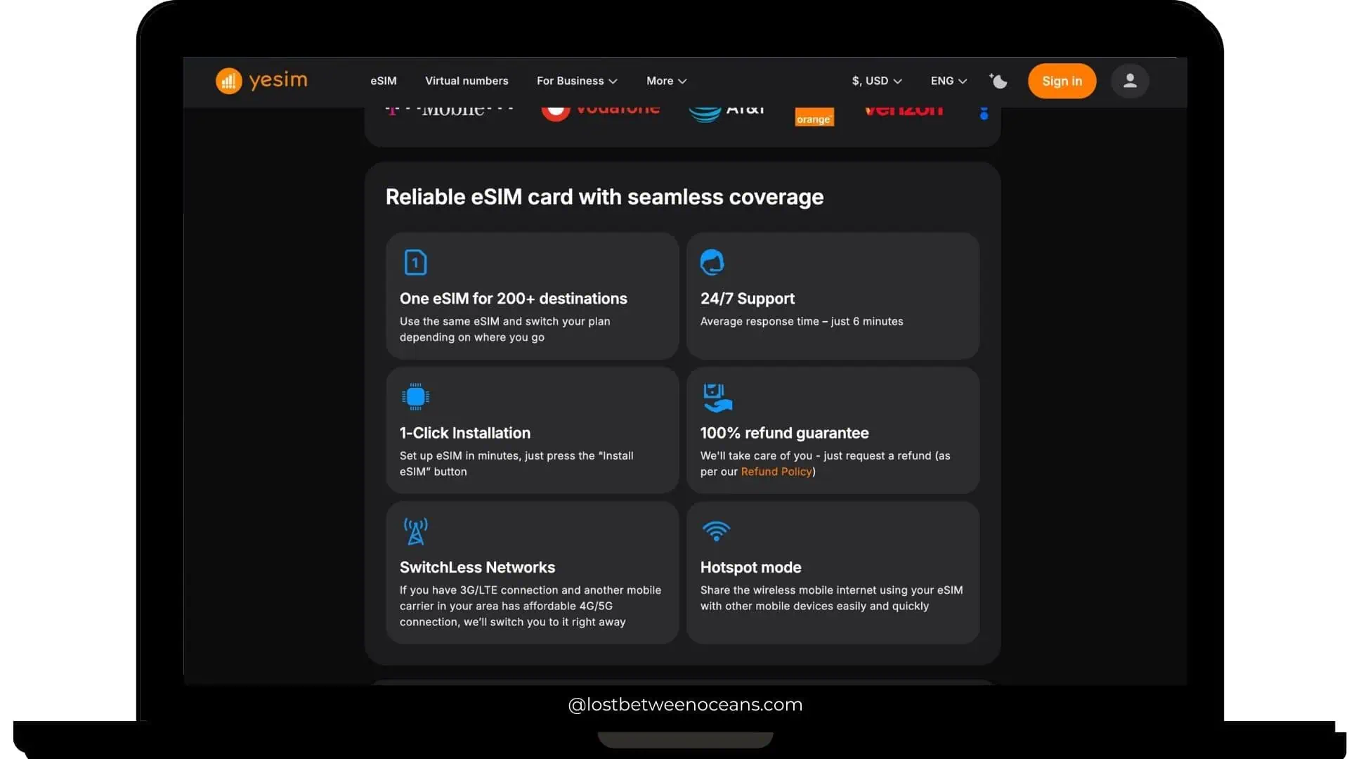 YeSim laptop benefits