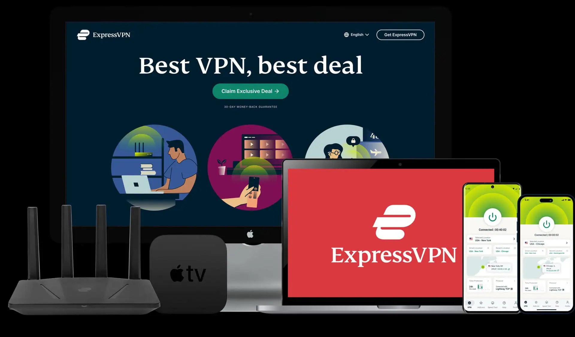 ExpressVPN banner as the best VPN for travel