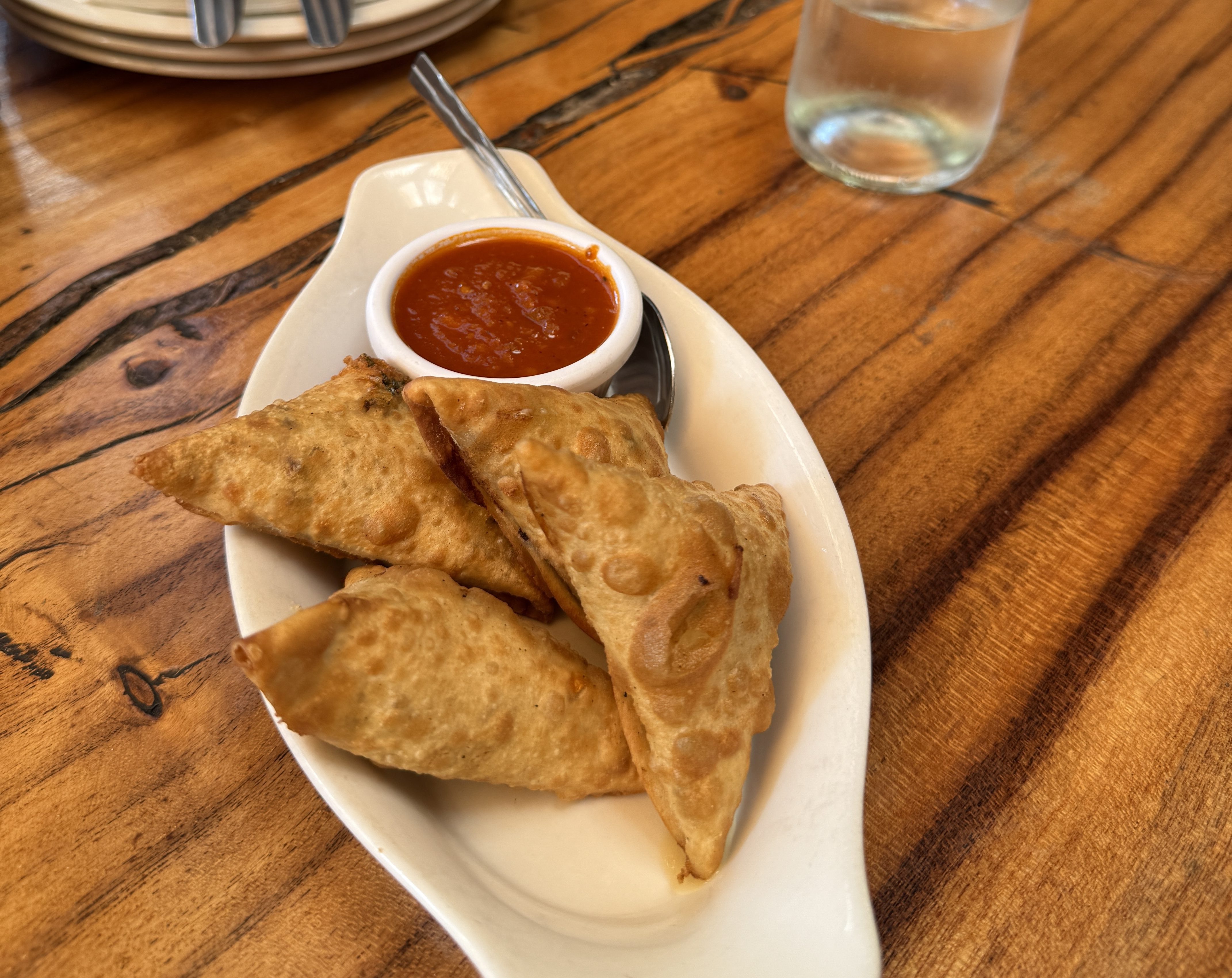 Feta samosas at Carnelley's