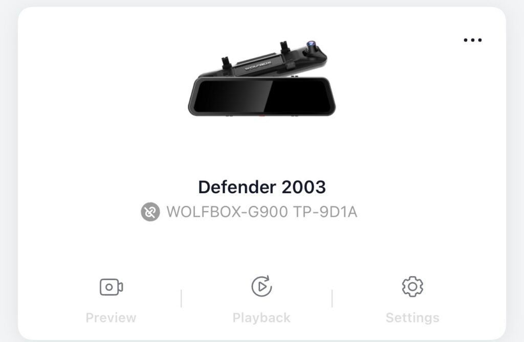 WOLFBOX Mirror Dash Cam Review After 30 Days of Overlanding Use 9 wolfbox app preview of camera items