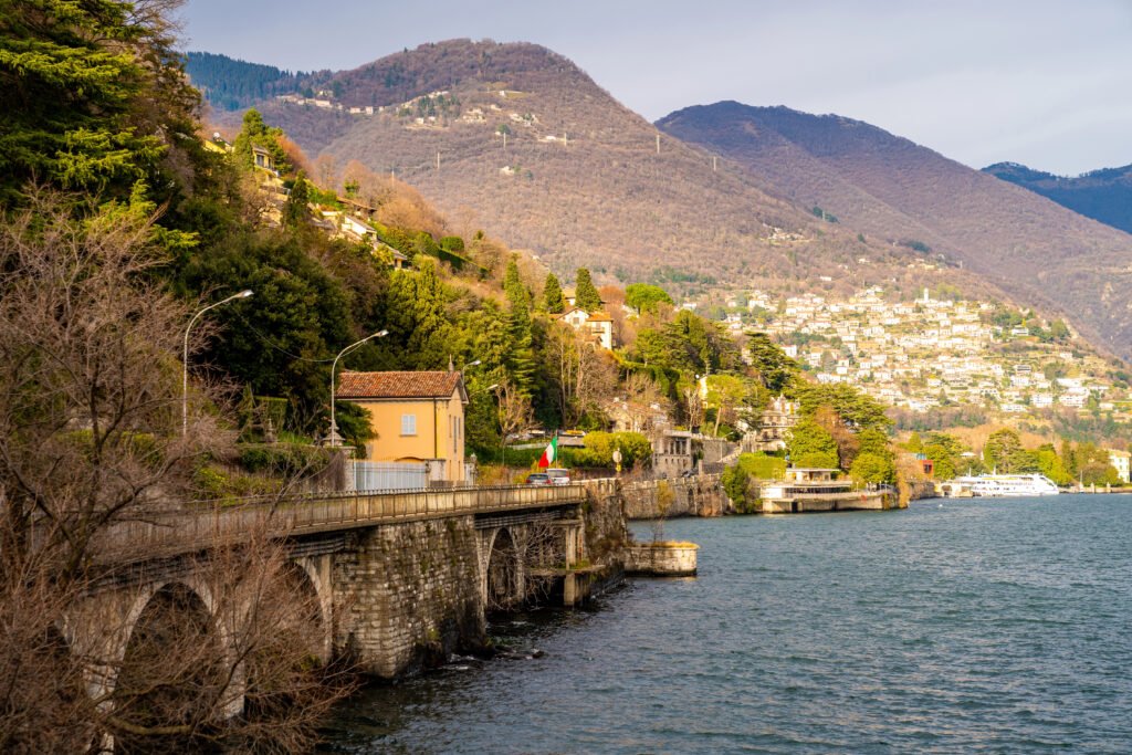 Best Things to Do in Gravedona (Lake Como's Quietest Town) 8 Gravedona view from road next to Lake Como as one of the best things to do in Gravedona