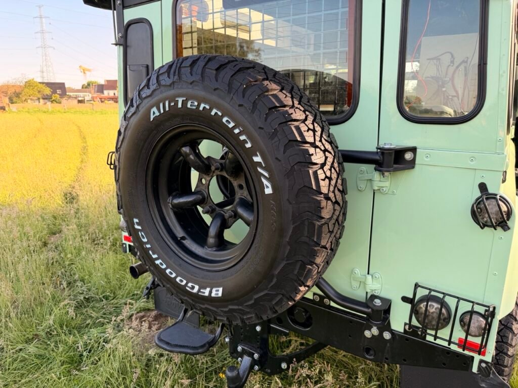 Defender swing away spare wheel carrier review: worth it for overland travel? 2 Britpart swing away spare wheel carrier