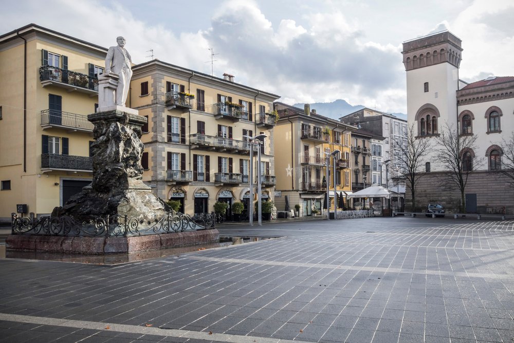 Lecco Guide: What To Do In This Lake Como Hiking Town? 3 Historic city center, square, piazza Mario Cermentani in Lecco, Italy.