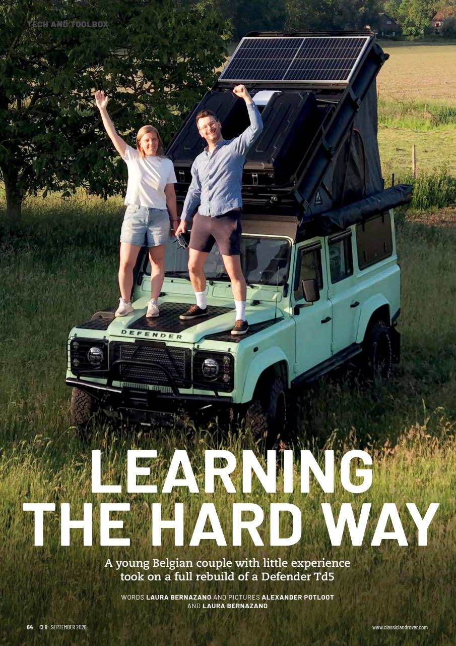 Pan American Expedition 53 Laura and Alexander featured in an article in Classic Land Rover Magazine september 2026