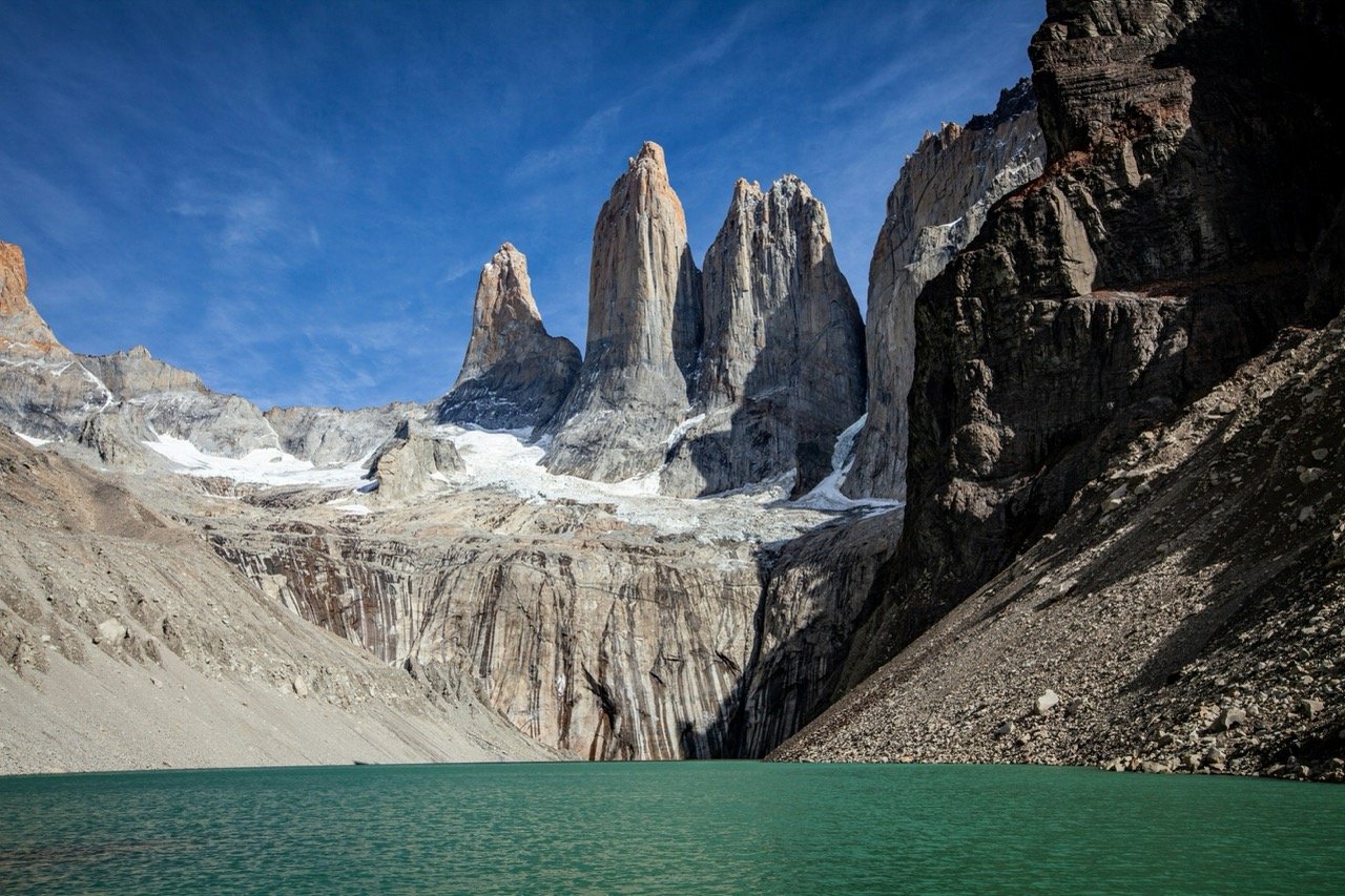 Torres del Paine granite peaks in Patagonia