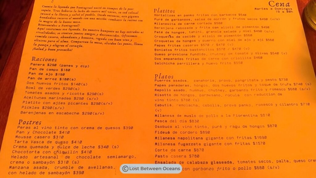 Best Restaurants in Montevideo 16 Pantagruel menu